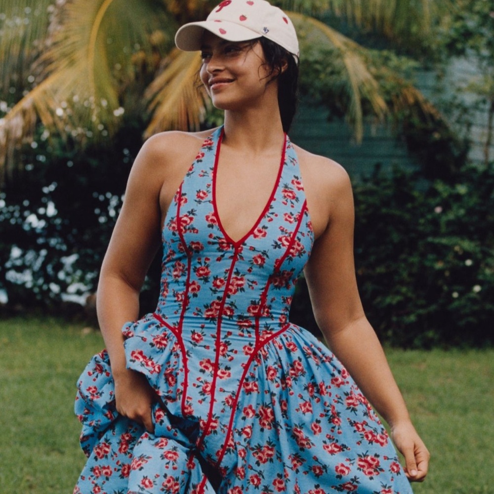 Anthropolgie Halter fit flare dress